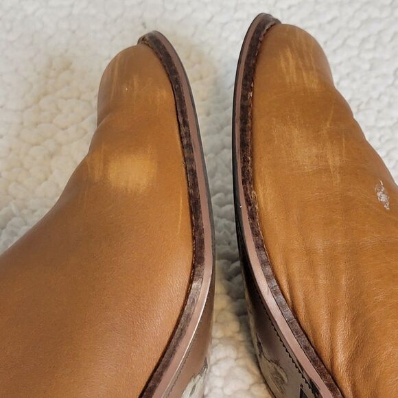 Tom's Women's Size 8.5 Carpe Diem Ankle Boots Booties Back Zipper Tassel Caramel - Picture 14 of 14